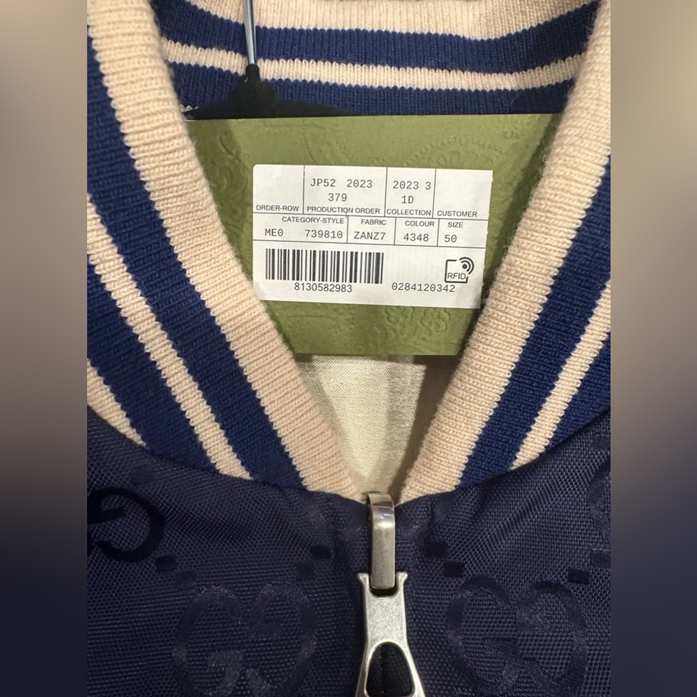 Gucci Nylon canvas reversible zip jacket Sz 50 - Picture 3 of 12
